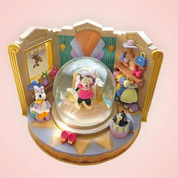 Vintage Disney Minnie's bou-tique With Minnie & Daisy Snowglobe Rare - Picture 3 of 16